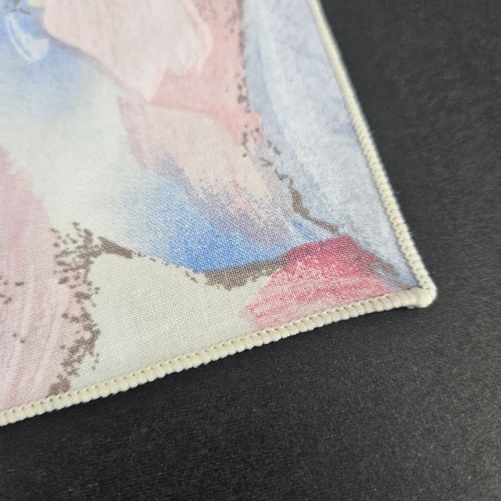 Vintage Floral Cloth Napkins‎ Set of 2 Pastel Pink Blue Green Watercolor 16x16